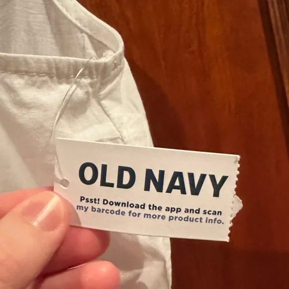 Old Navy White Sleeveless Tank with Ruffle Hem - Picture 2 of 6